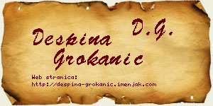 Despina Grokanić vizit kartica
